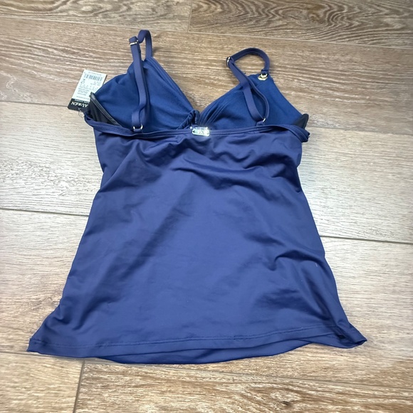 Lauren Ralph Lauren Beach Club Solid Underwire Tankini Top, Navy, Size 8, NWT - Picture 6 of 12